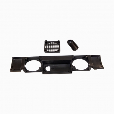 Part Name: Consumer/Speaker Housing Cover and Grille <br>Tool Info: Low Volume Mold<br>Resin: ABS