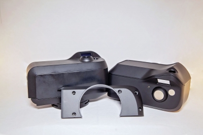 Part Name: Camera Housings<br>Tool Info: Multi-Cavity Low Volume Mold<br>Resin: PC/ABS